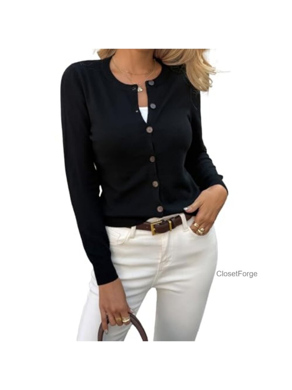 Womens Cardigan Sweater Lightweight Knit Cardigan